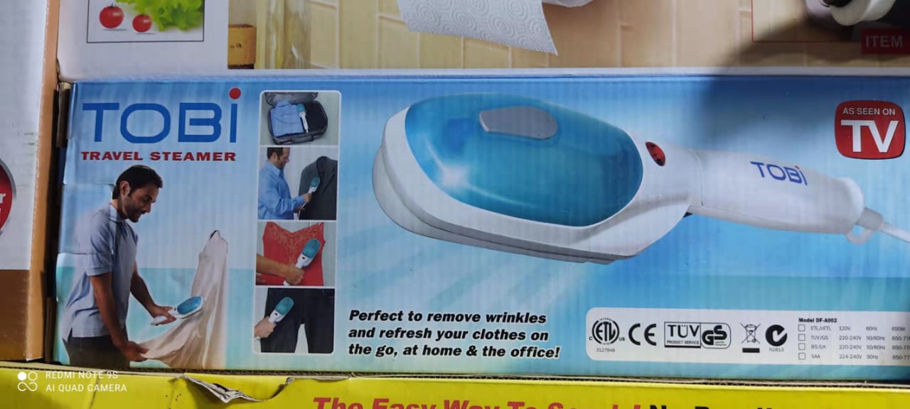 Portable TOBI Steamer Iron,steam ironing.