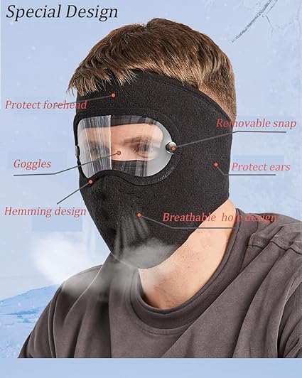 Windproof Anti Dust Full Face Masks Cycling Ski Breathable Masks Eye HD