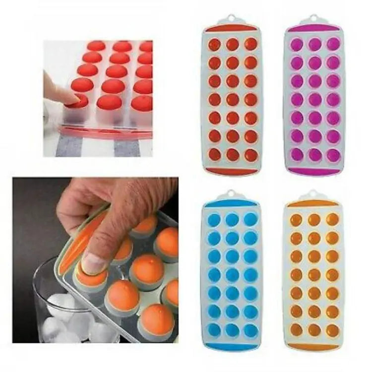 Popup ice cube tray Silicone Mould Jelly Shots/Chocolate (Random Color)