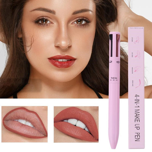 4 in 1 Waterproof Makeup Pen Eyebrow Pencil Long Lasting Easy Lip
