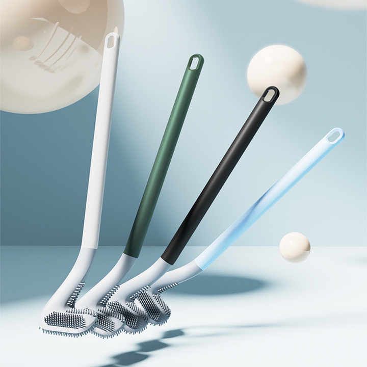Golf Toilet Brush | Long Handle Silicone Toilet Brush, Flexible Silicone Rubber