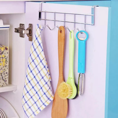5 Hooks Over The Door Hanger / Metal Closet Organizer Door Hangers