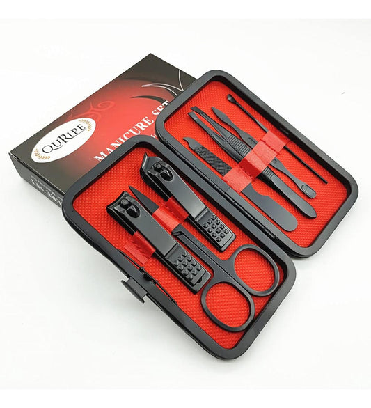 7 PCs QURIPE Manicure set, Nail Clippers Kit, Stainless Steel Manicure