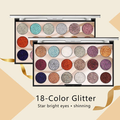 Miss Rose 18 Colors Sequins Glitter Powder High Gloss Pearly Eye shadow
