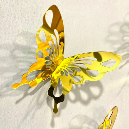 10 Pcs 3d Butterfly Mirror Acrylic Wall Art Laser Cut DIY Design