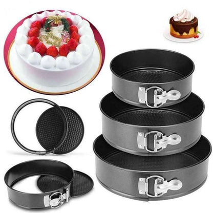 Set of 3 Nonstick Round Shape Cake Mould Cake Pan for Baking