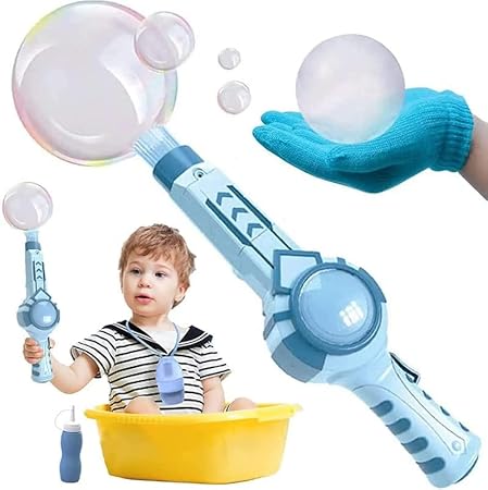 Amusing Toy Elastic Smog Bubble Machine with Bubble Water Bubble Wand Heart
