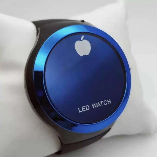 Round Shape Led Digital Watch with Apple Logo Digital Watch-watch for