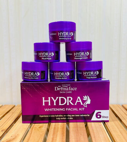 Derma Face Hydra Whitening Facial Kit 6 steps Whitening And Glowing Facial