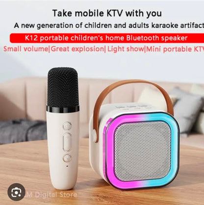 K12 Wireless Audio Microphone Bluetooth Speaker Portable Stereo Speaker Bluetooth Speaker Karaoke