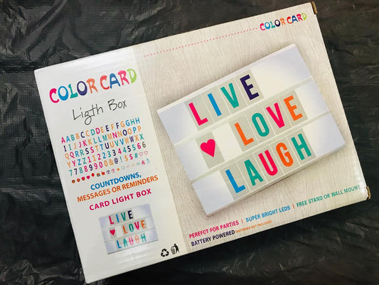 (NW00016) Color Card Light Box / Multicolor LED Light Box Letters Magic