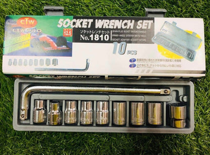 CTW-1810 | 10 Piece High Quality Socket Wrench Set Spanner Car Machine