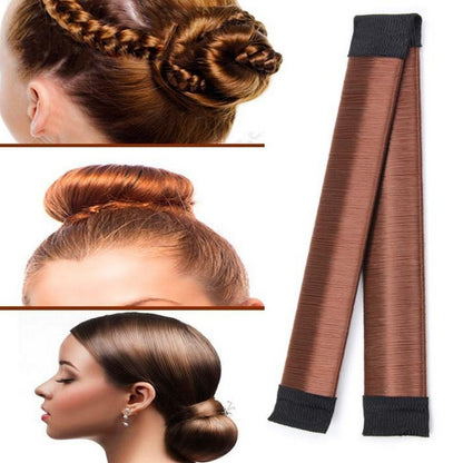 beautiful French Braid Hair Ladies Bun Making Tool / Hair Styling
