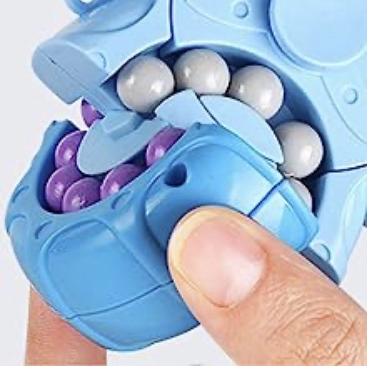 3-in-1 Fidget Spinner Magic Bean Rotating Cube Toy Double Flip Triangle