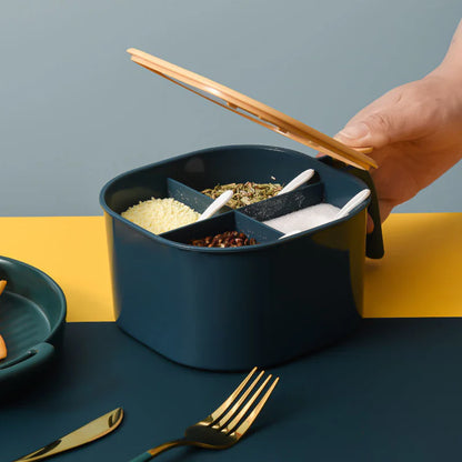 Combo Deal - 4 Section Spice Container Box &amp; Multi-function Spit Bone