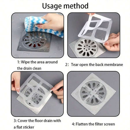 (pack Of 10) Multifunctional Net Sticker Drainer Net For Bathroom - Kitchen