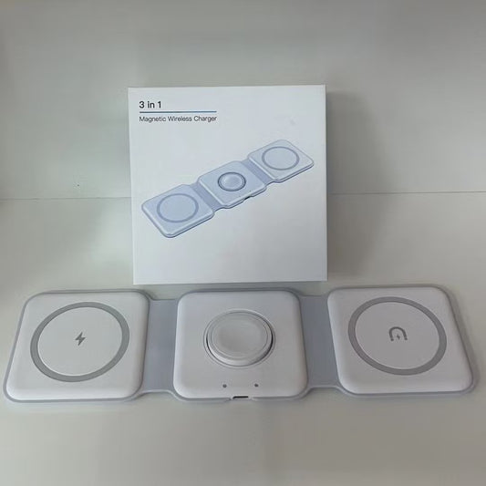 15W 3 in 1 Magnetic Wireless Charger Phone Induction Fast Charging Stand