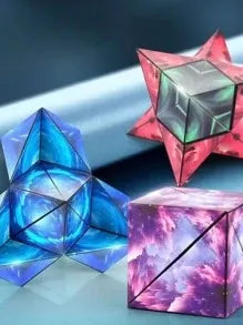 1pc 3D Magic Cube Geometric Space Three-dimensional Decompressing Toy - Shashibo Cube