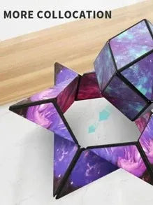 1pc 3D Magic Cube Geometric Space Three-dimensional Decompressing Toy - Shashibo Cube