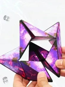 1pc 3D Magic Cube Geometric Space Three-dimensional Decompressing Toy - Shashibo Cube