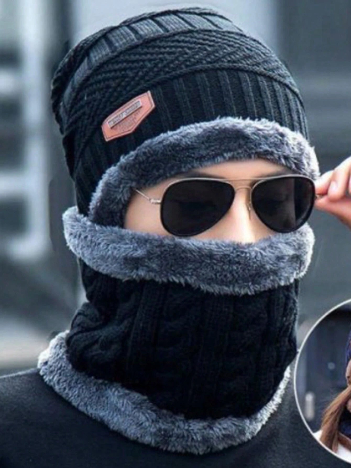 Head &amp; Neck Cap Beanies Combo - woolen winter beanie cap with