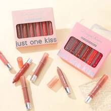 6Pcs Set Dragon Ranee Just One Kiss Lipstick Lip Crayon Bundle