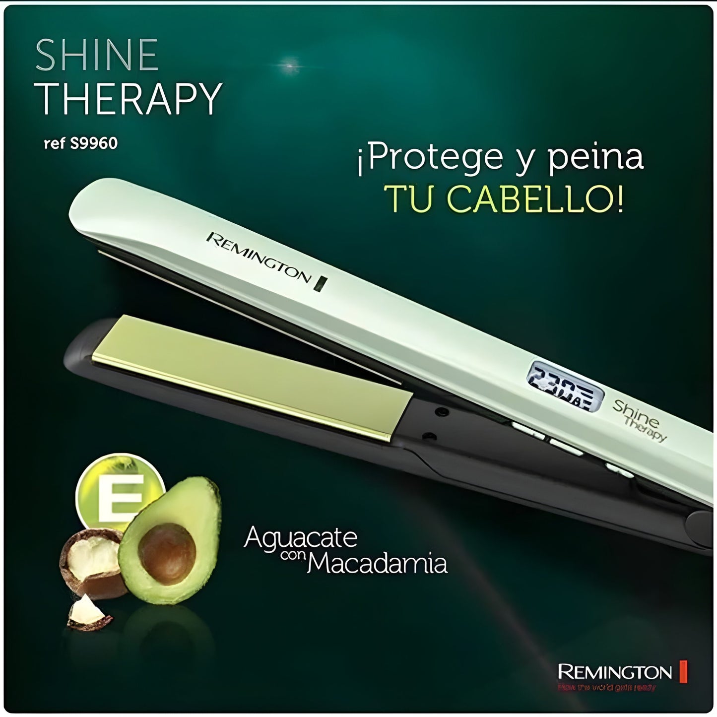 Remington hair straightener Shine Therapy Hair Straightener Flat Iron Floating Ceramic LCD