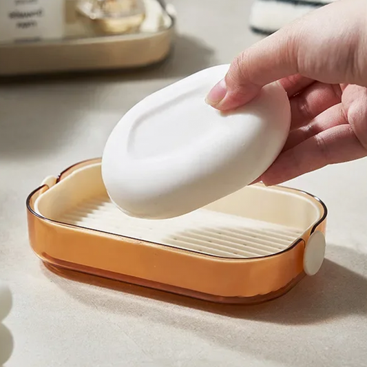 Split Type Soap Dish, Double Layer Soap Dish, Bathroom Kitchen Sink Organizer,