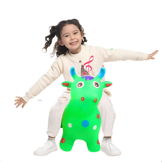 Kids Music Animal Jumbo Inflatable Air PVC Hopper Jumping Toy - Reindeer,