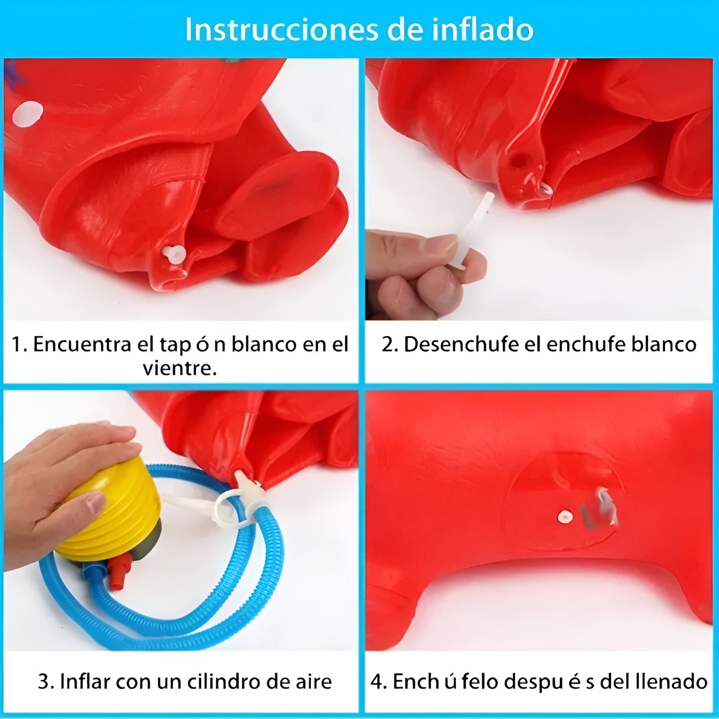 Kids Music Animal Jumbo Inflatable Air PVC Hopper Jumping Toy - Reindeer,
