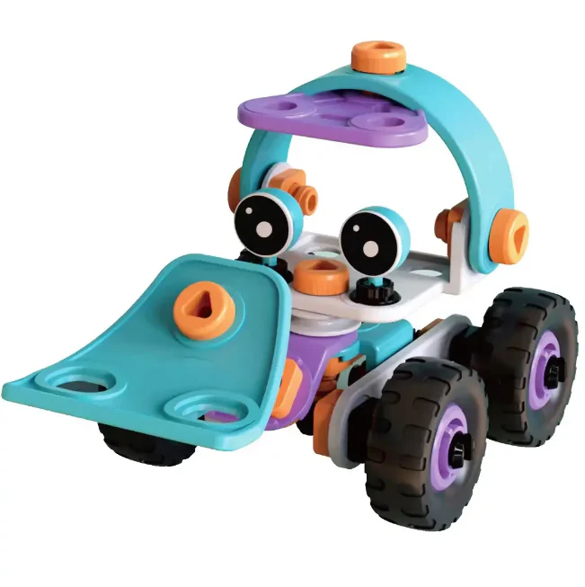 DIY Soft Rubber Building Puzzle Truck Toy Set for Kids Creative