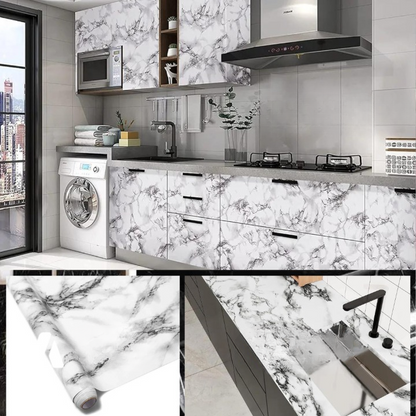 Self Adhesive Marble Sheet Sticker For Kitchen,(60×200) Cupboard, Wall Anti Oil
