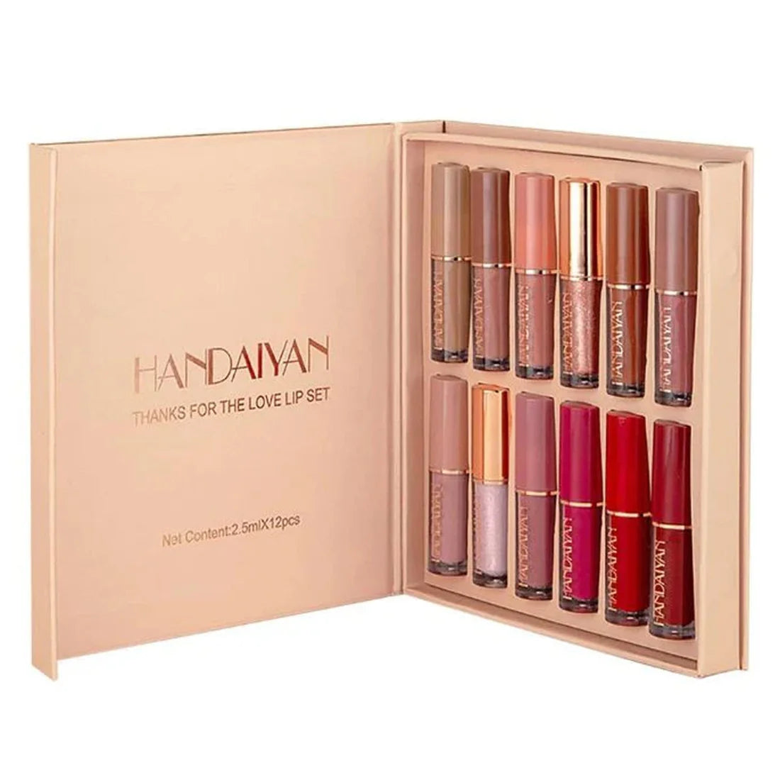12 Colors HANDAIYAN Matte Liquid Lipstick Set