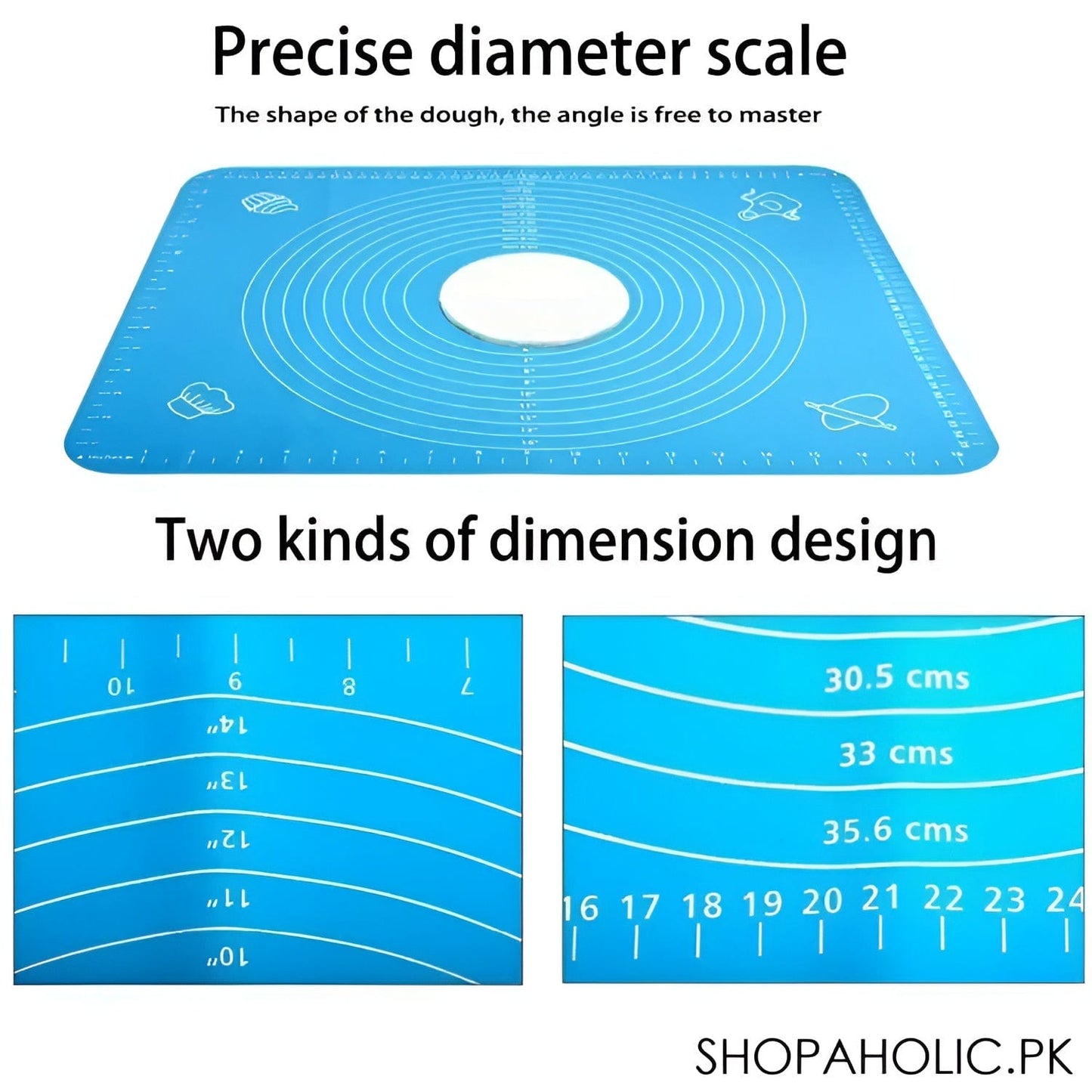 Silicone Baking Mat With Measurements Heat Resistant Cookie Sheet Oven Liner |