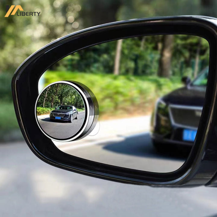 2pcs Round Blind Spot Mirrors Wide-Angle Lens for Enhanced Rear and