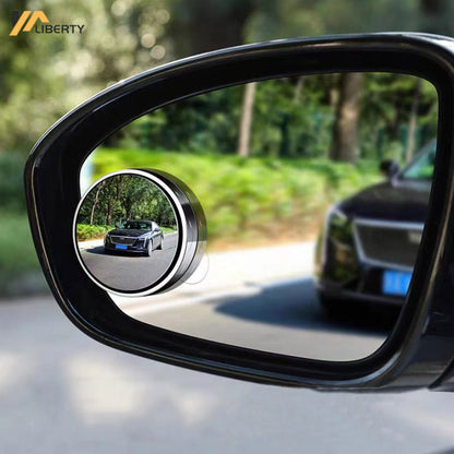 2pcs Round Blind Spot Mirrors Wide-Angle Lens for Enhanced Rear and