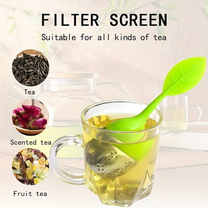 Tea Infuser, 2 in 1 Silicone Tea Infuser, Stainless Steel Silicone Tea