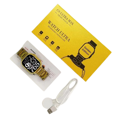 C9 Ultra Max Gold Edition Color Smartwatch 2.1 Inch Screen With Hryfine