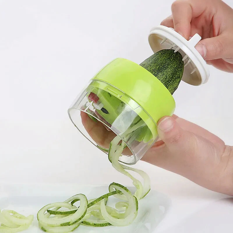 4in1 Vegetable Spiral Cutter / BPA-Free ABS plastic materials and 304 stainless