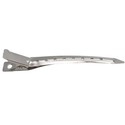 Pack of 12 Hair clips silver steel For Women and Men Duck