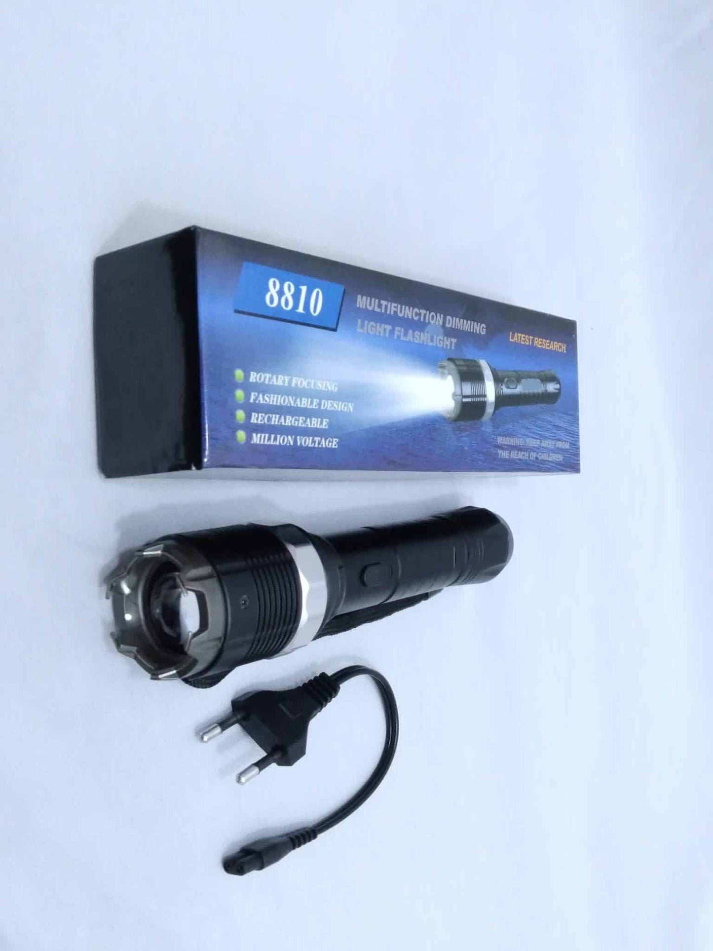 8810 Flashlight Multifunctional Dimming Light Flashlight Rechargeable Self Defense Flashlight