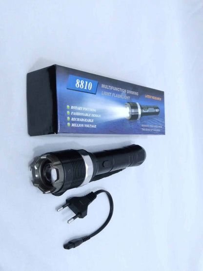 8810 Flashlight Multifunctional Dimming Light Flashlight Rechargeable Self Defense Flashlight