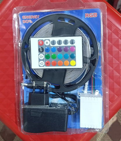 RGB LED Strip Roll Top Quality With Remote And 12V Power Supply