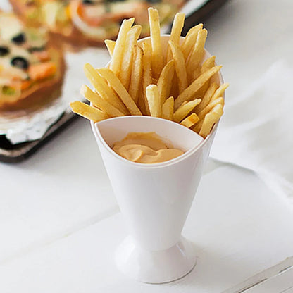French Fries Cup potato Fries Holder with ketchup Holder for Sauce (Random