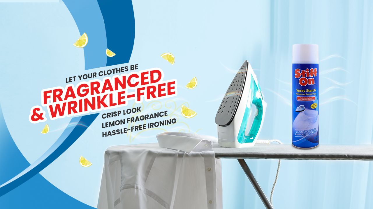 Fabric Starch Spray Stiff On for crisp and fresh clothes -