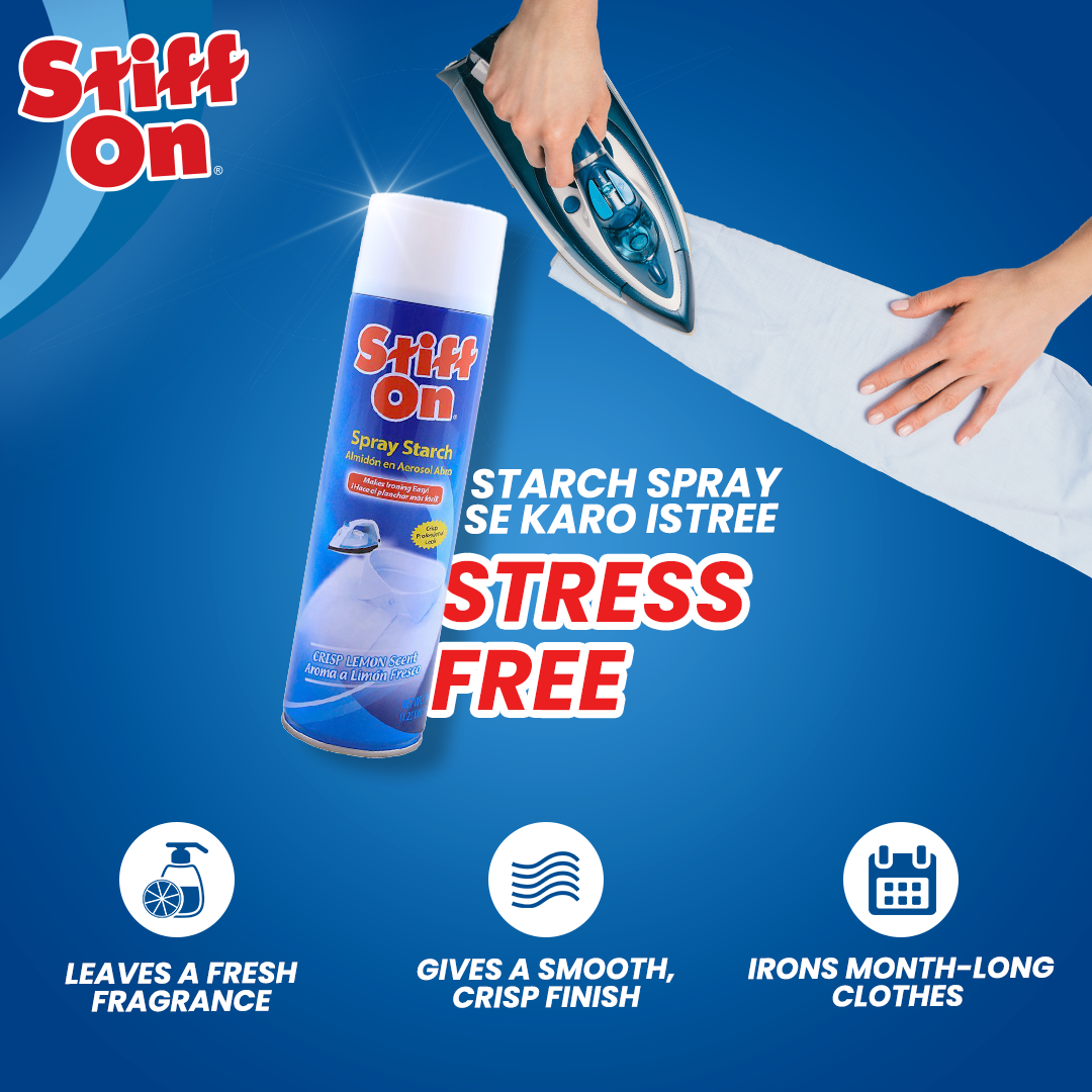 Fabric Starch Spray Stiff On for crisp and fresh clothes -