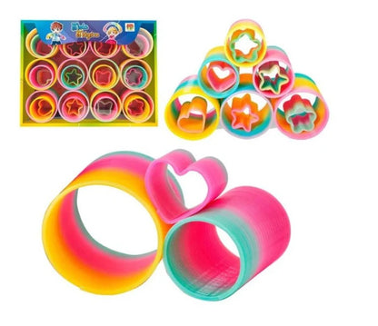 3 In 1 Rainbow Vibrant Circle Spring Set - Rainbow Ring Toy
