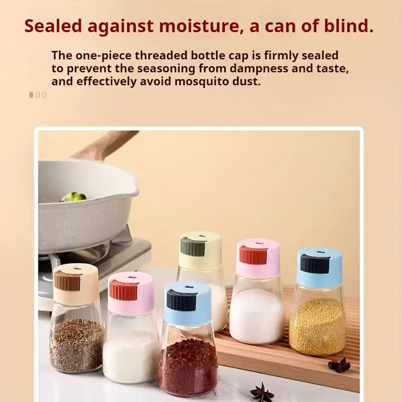 Sealed Seasoning quantitative Bottle salt pepper condiment Dispenser Glass Spice Jar |