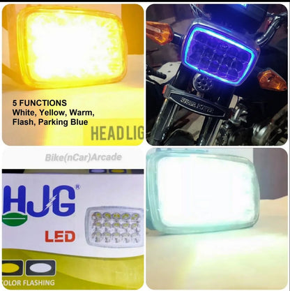 5 function Led head light | 15 led fog bike headlight beam