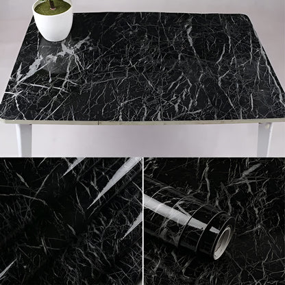 Self Adhesive Black Marble Sheet for Kitchen / Waterproof Anti Oil &amp;
